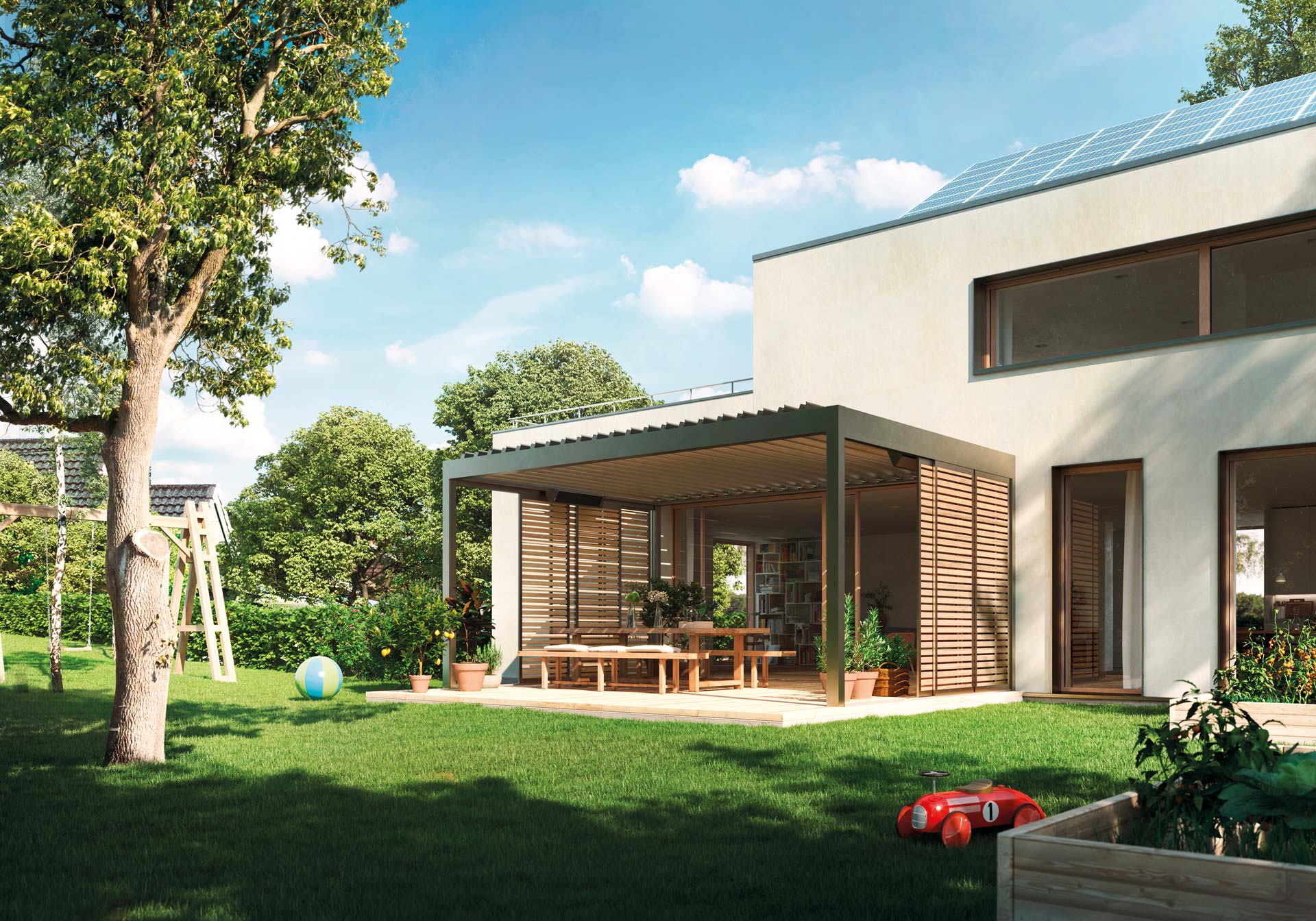 Lamaxa Lamellendach: Flexible Terrassenüberdachung mit maximalem Komfort